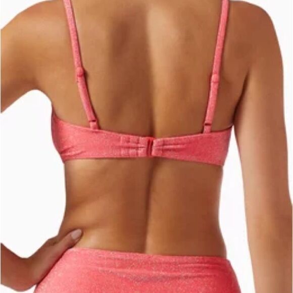 Good American NWT Sparkle Demi Top Hot Pink size 3/ Large - Picture 6 of 9